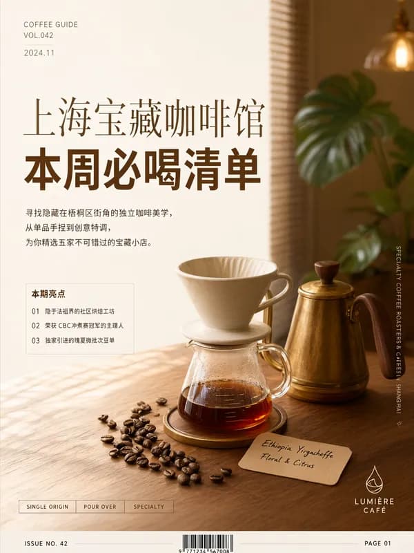 AI 图文风格示例:精品咖啡探店