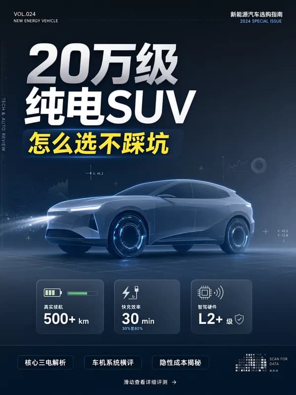 AI 图文风格示例:新能源汽车选购