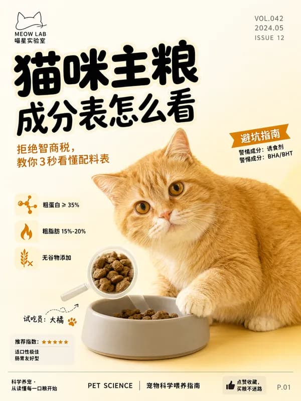 AI 图文风格示例:宠物科普