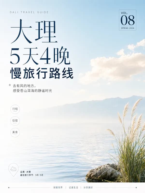 AI 图文风格示例:旅行攻略
